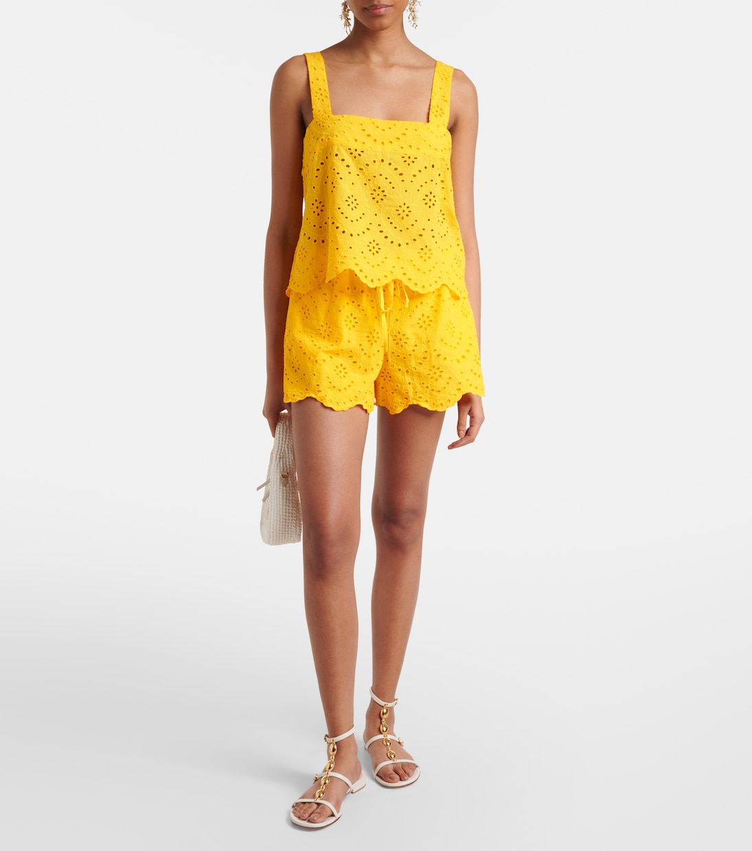 Shorts in cotone sangallo | Poupette St Barth