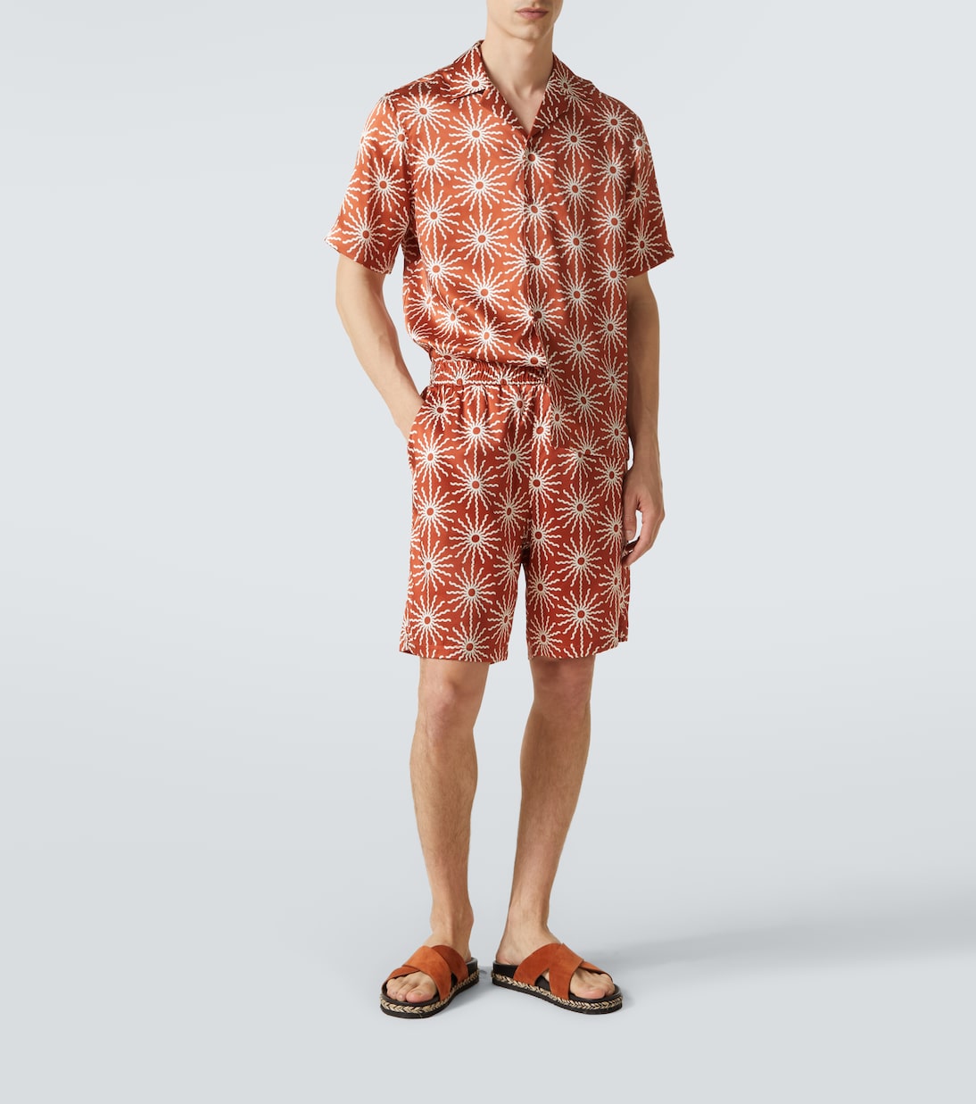 Shorts Palma in misto seta con stampa | Frescobol Carioca