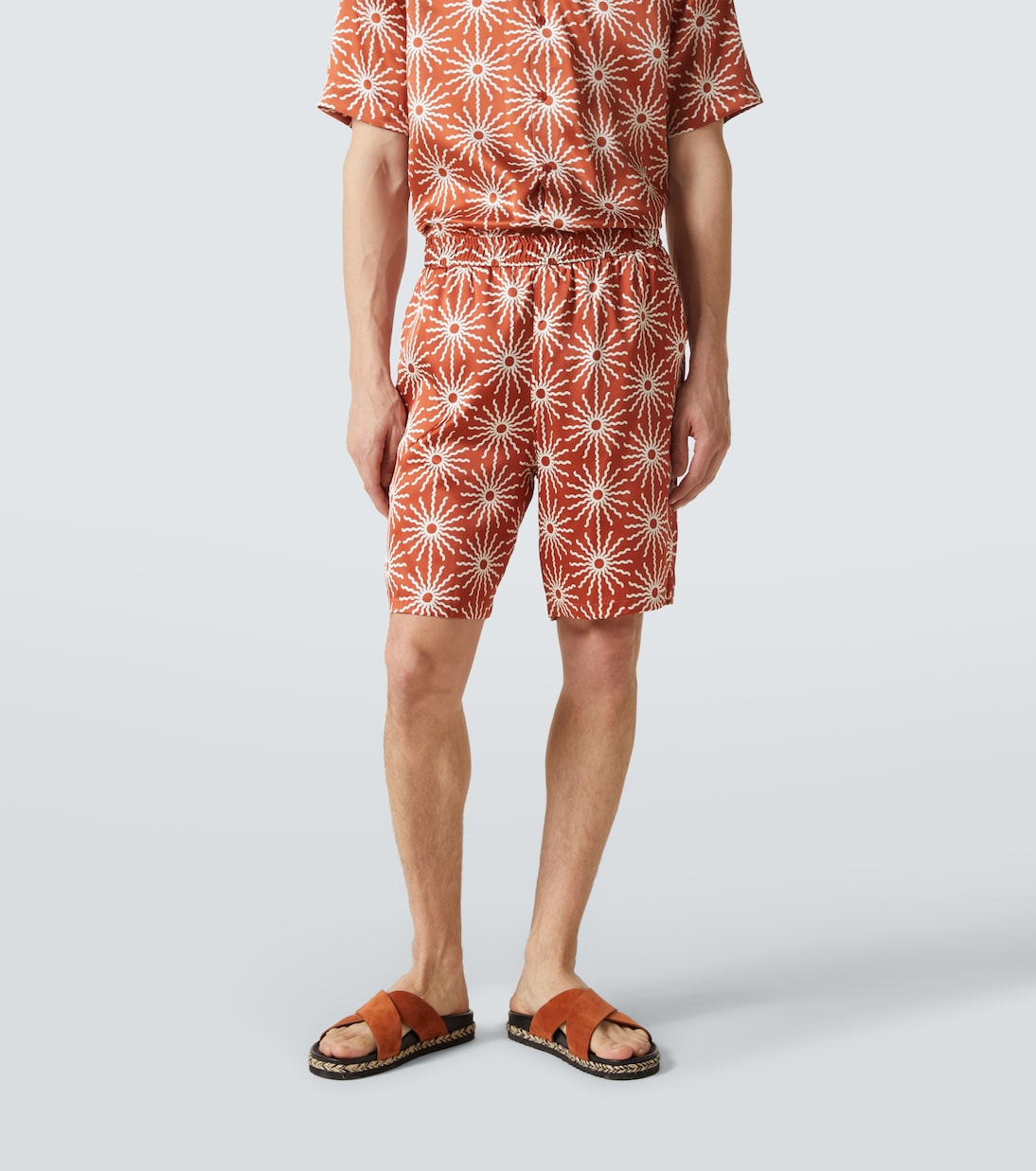 Shorts Palma in misto seta con stampa | Frescobol Carioca