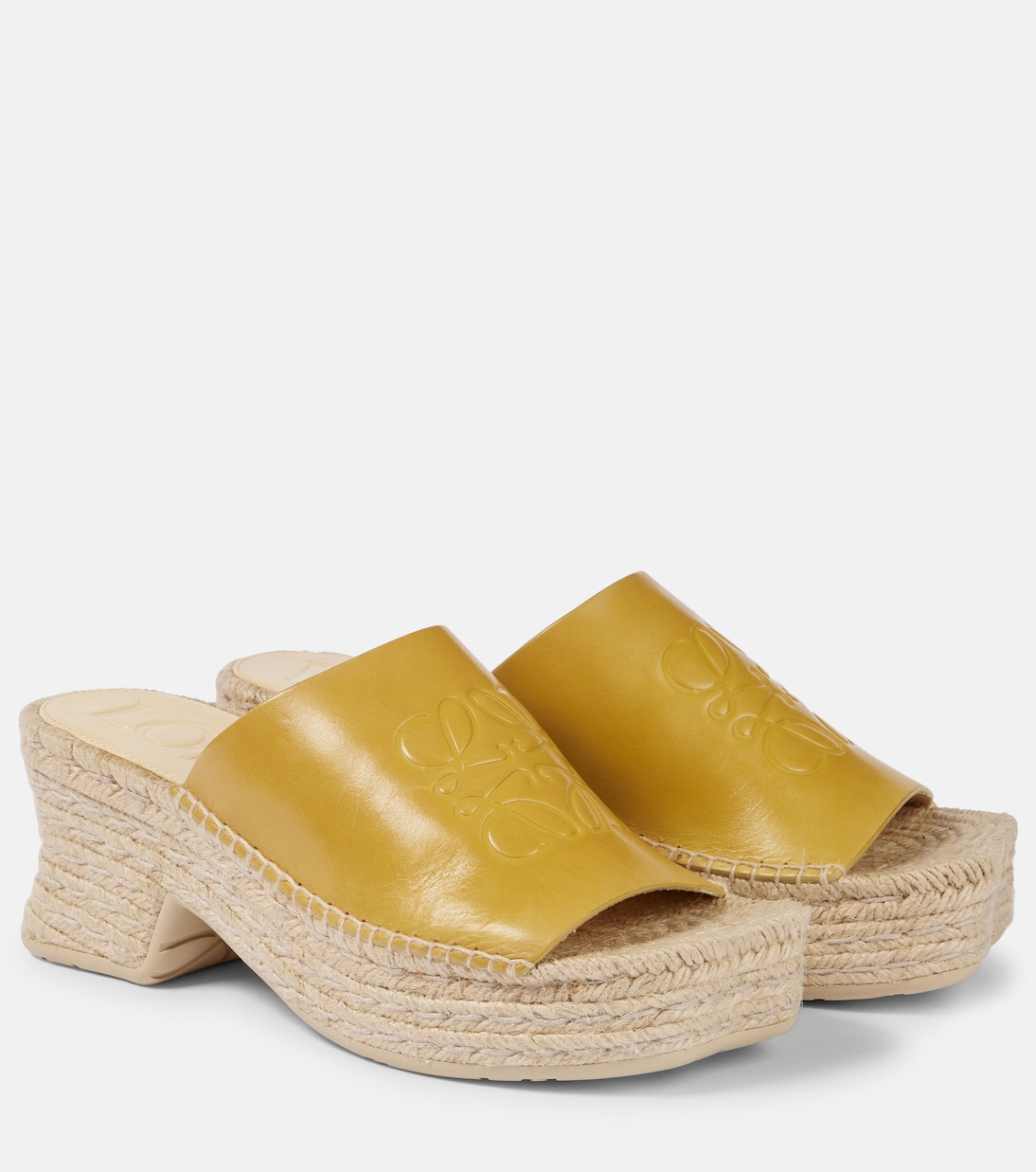 Espadrille-Pantoletten Petal Anagram aus Leder | Loewe