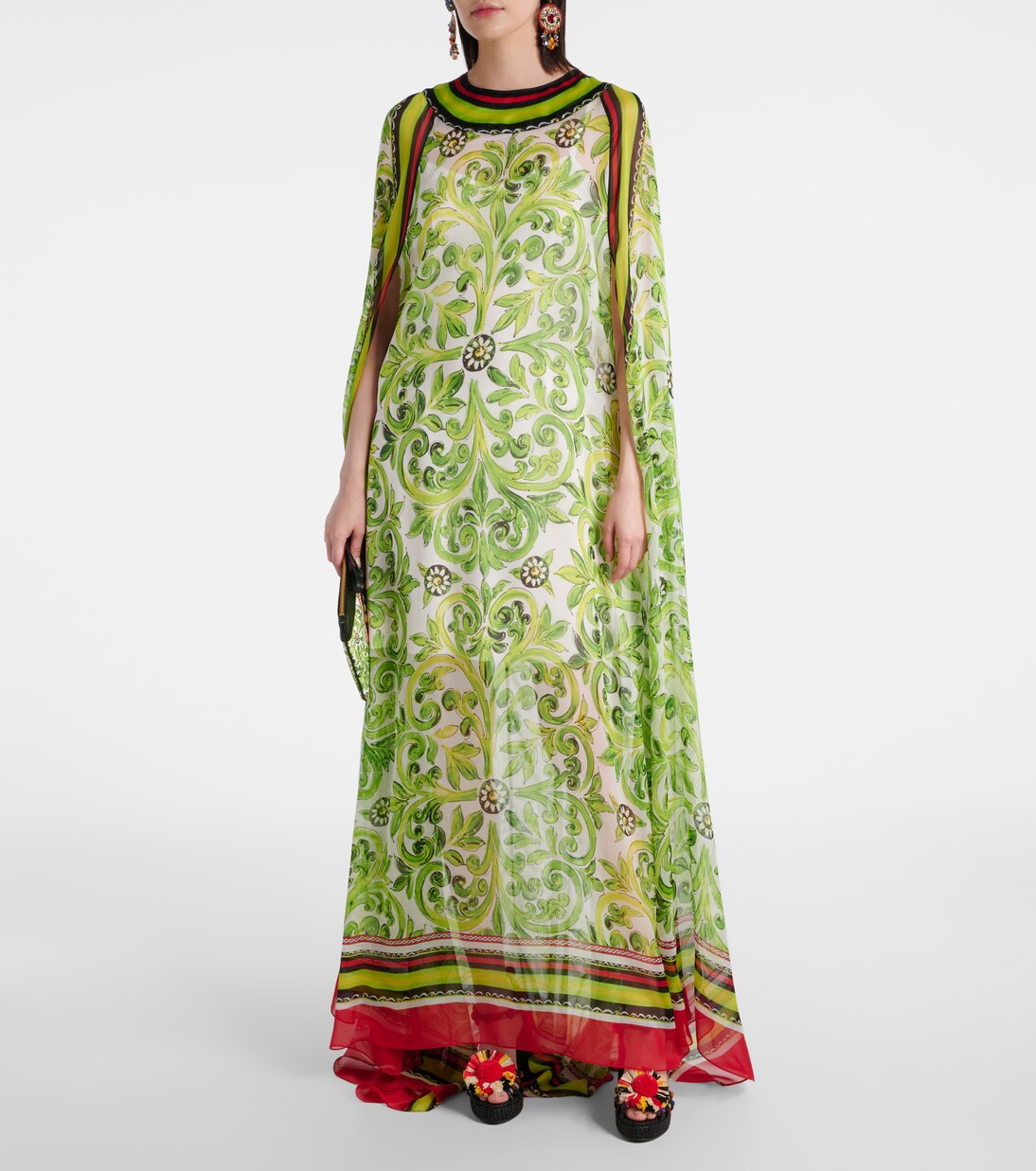 Bedrucktes Maxikleid aus Seide | Dolce&Gabbana
