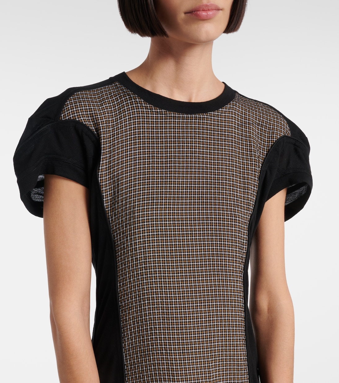 Checked asymmetric midi dress | Loewe
