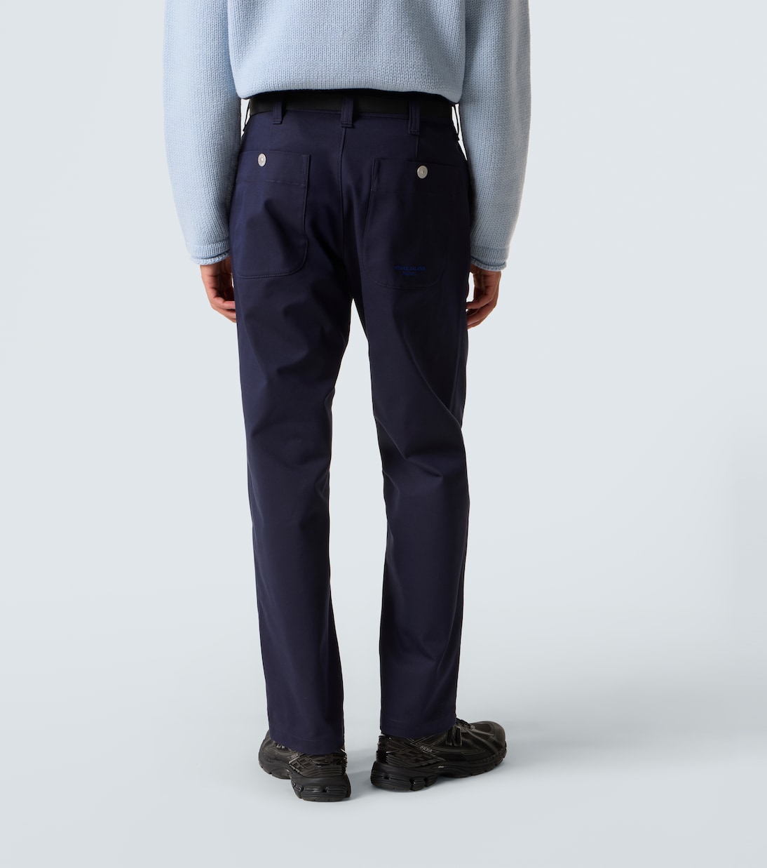 Belted gabardine straight pants | Stone Island