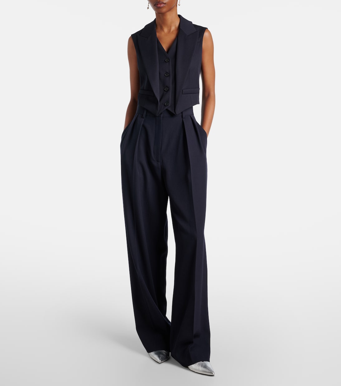 Cropped wool vest | McQueen