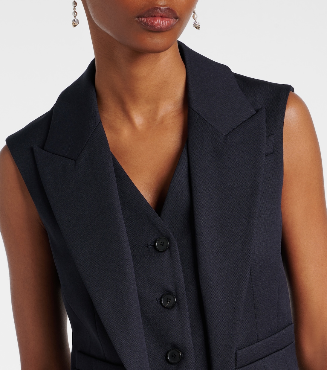 Cropped wool vest | McQueen