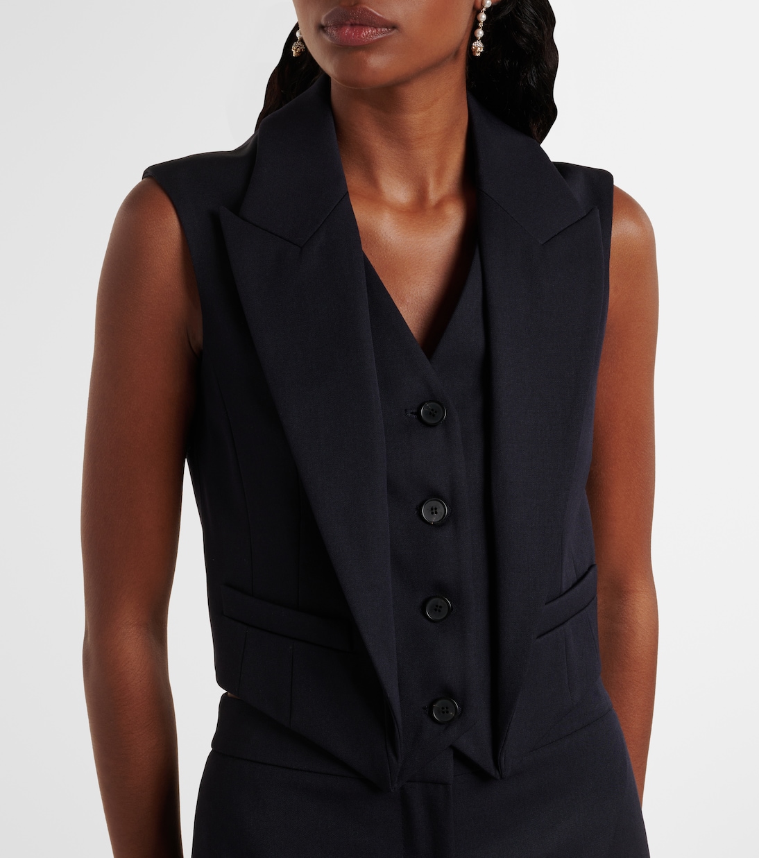 Cropped wool vest | McQueen