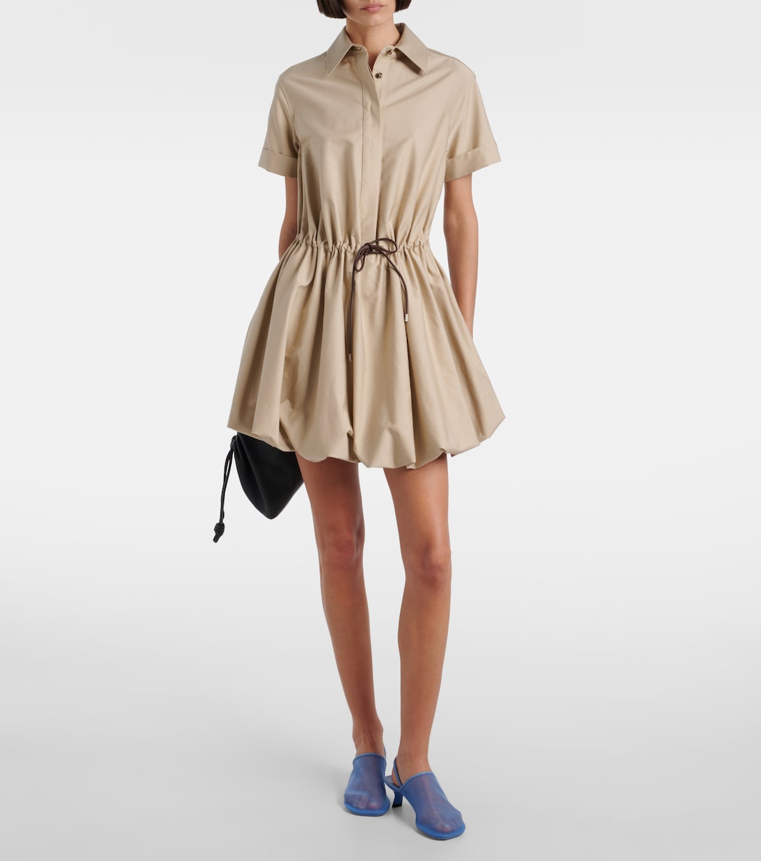 Vestido camisero de algodón y seda | Loewe