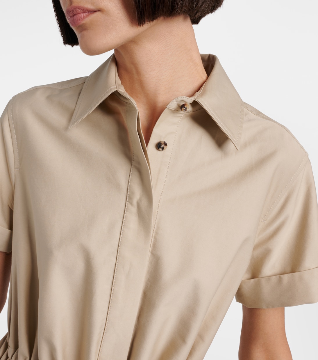 Vestido camisero de algodón y seda | Loewe