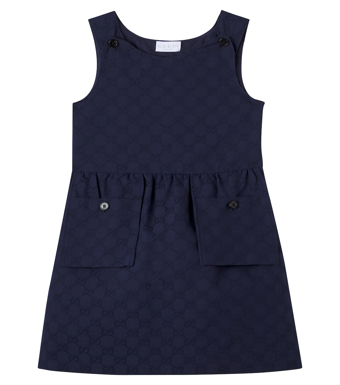 Vestido de algodón en jacquard con GG | Gucci Kids