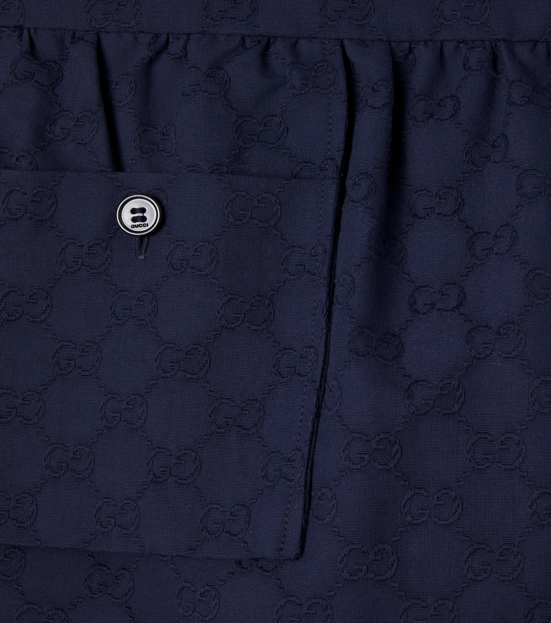 Vestido de algodón en jacquard con GG | Gucci Kids