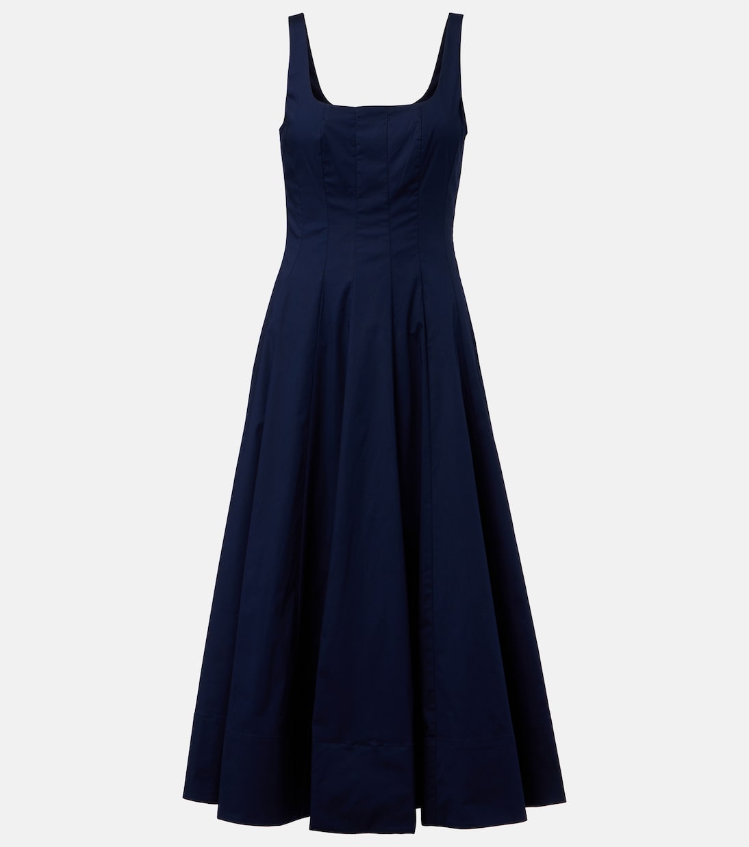 Abito midi Wells in cotone a pieghe | Staud