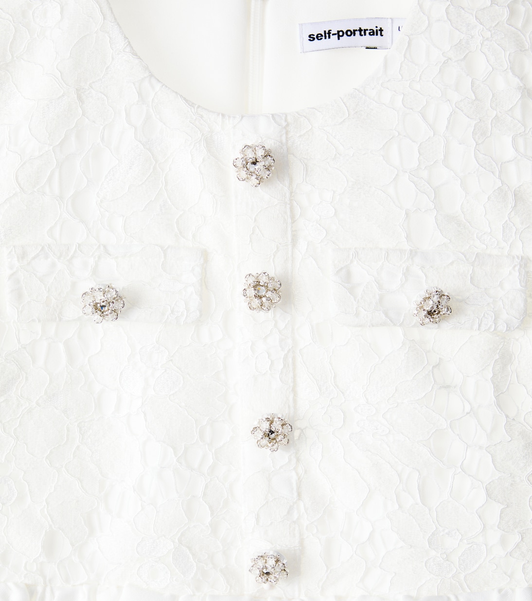Embellished lace taffeta dress | Self-Portrait Kids