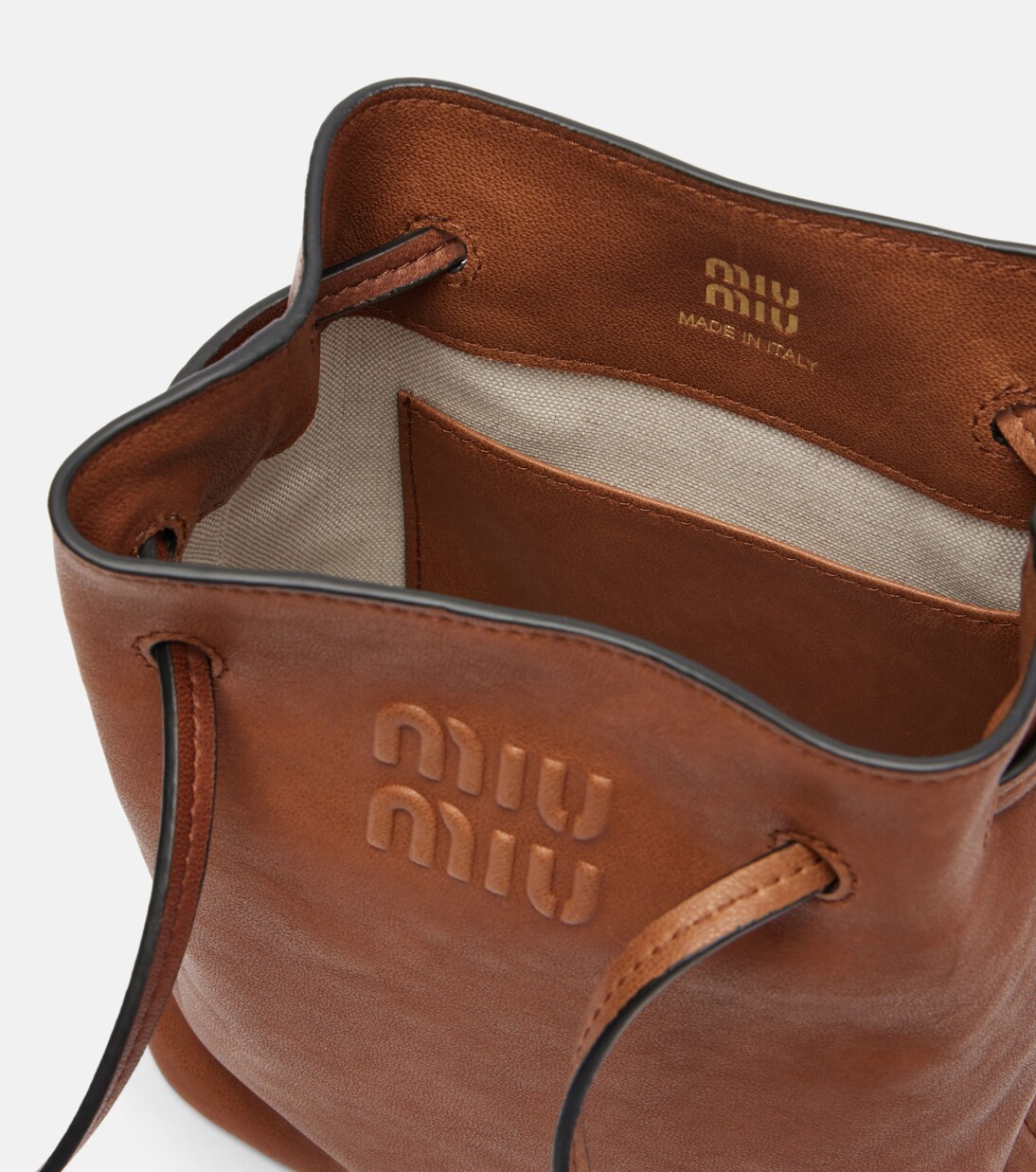 Logo leather crossbody bag | Miu Miu