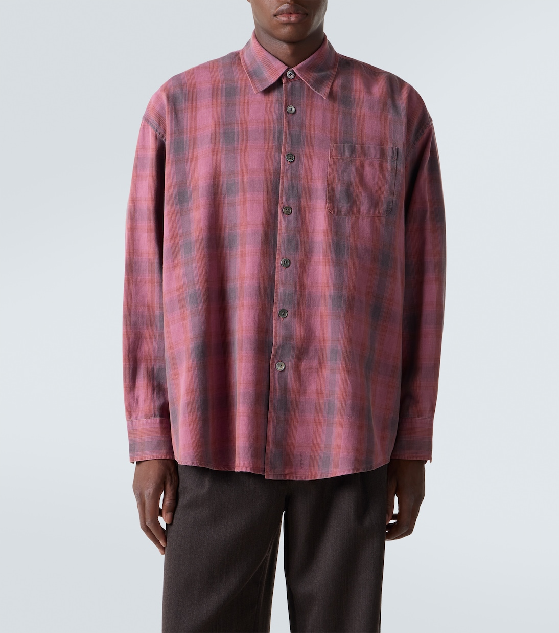 Camisa Borrowed de franela de algodón a cuadros | Our Legacy