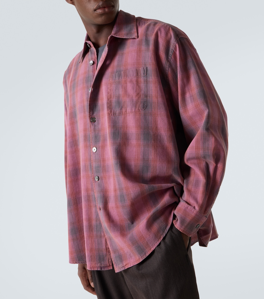 Camisa Borrowed de franela de algodón a cuadros | Our Legacy