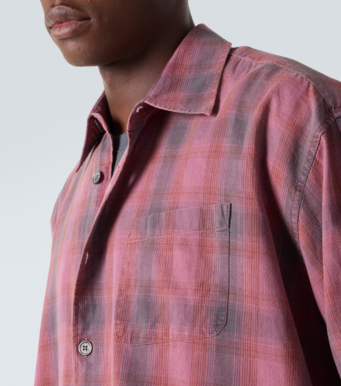 Camisa Borrowed de franela de algodón a cuadros | Our Legacy