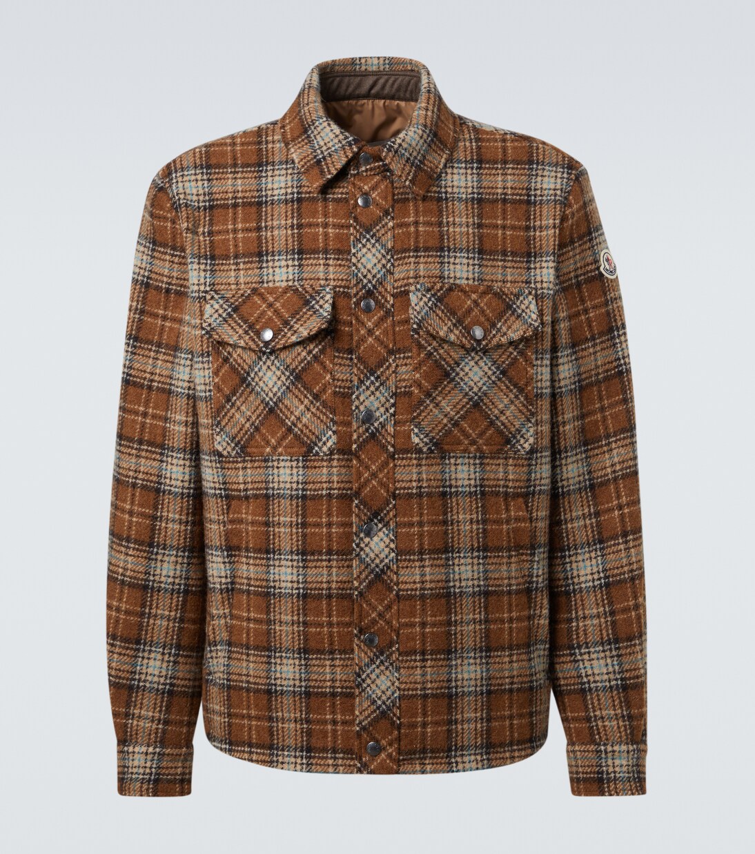 Checked virgin wool overshirt | Moncler