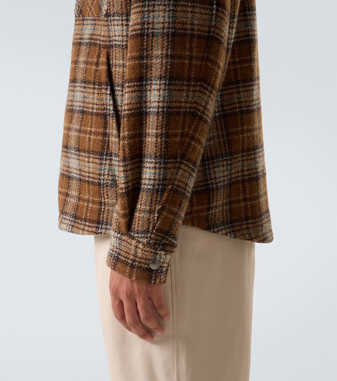Checked virgin wool overshirt | Moncler
