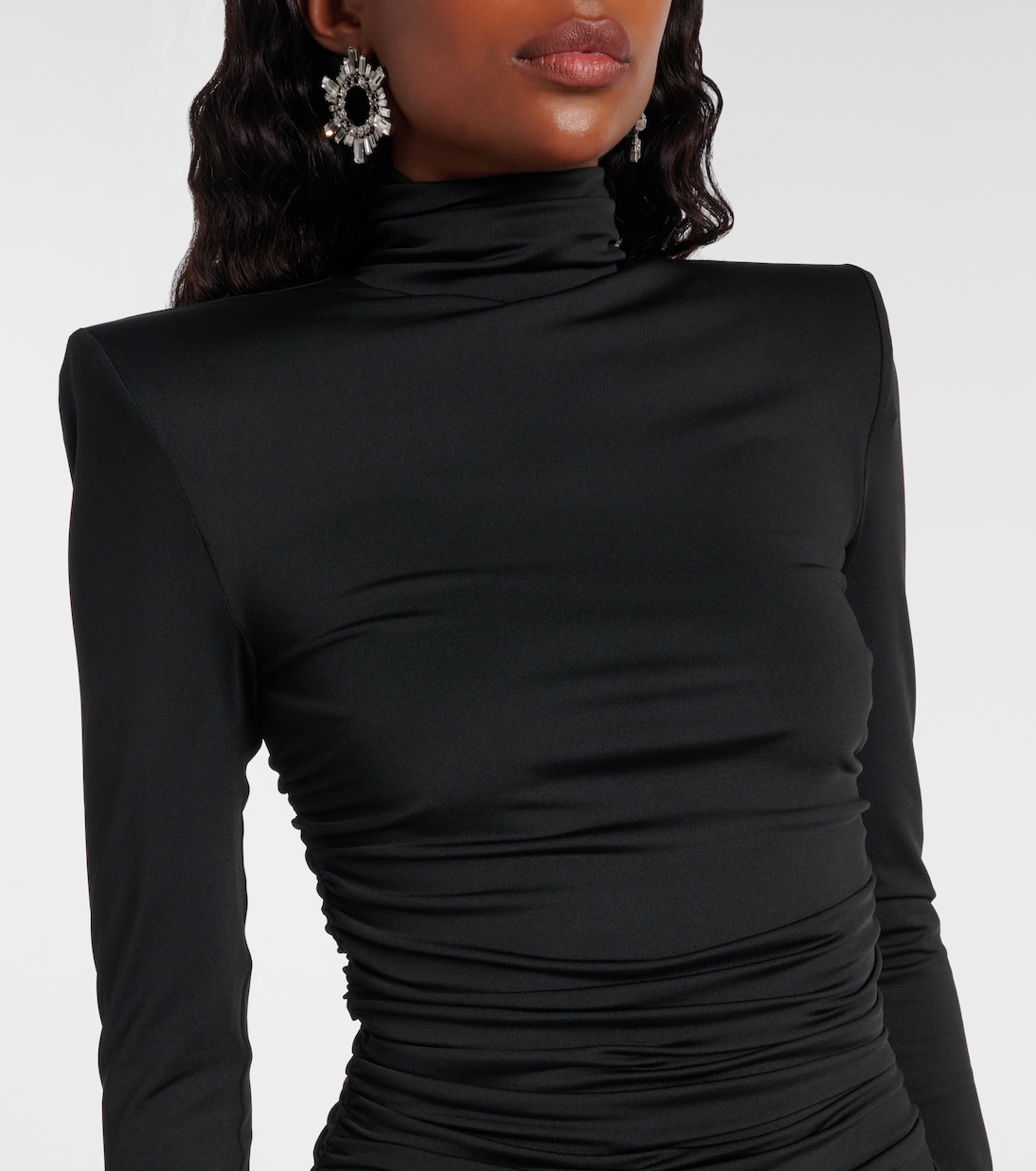 Embellished ruched jersey minidress | Area