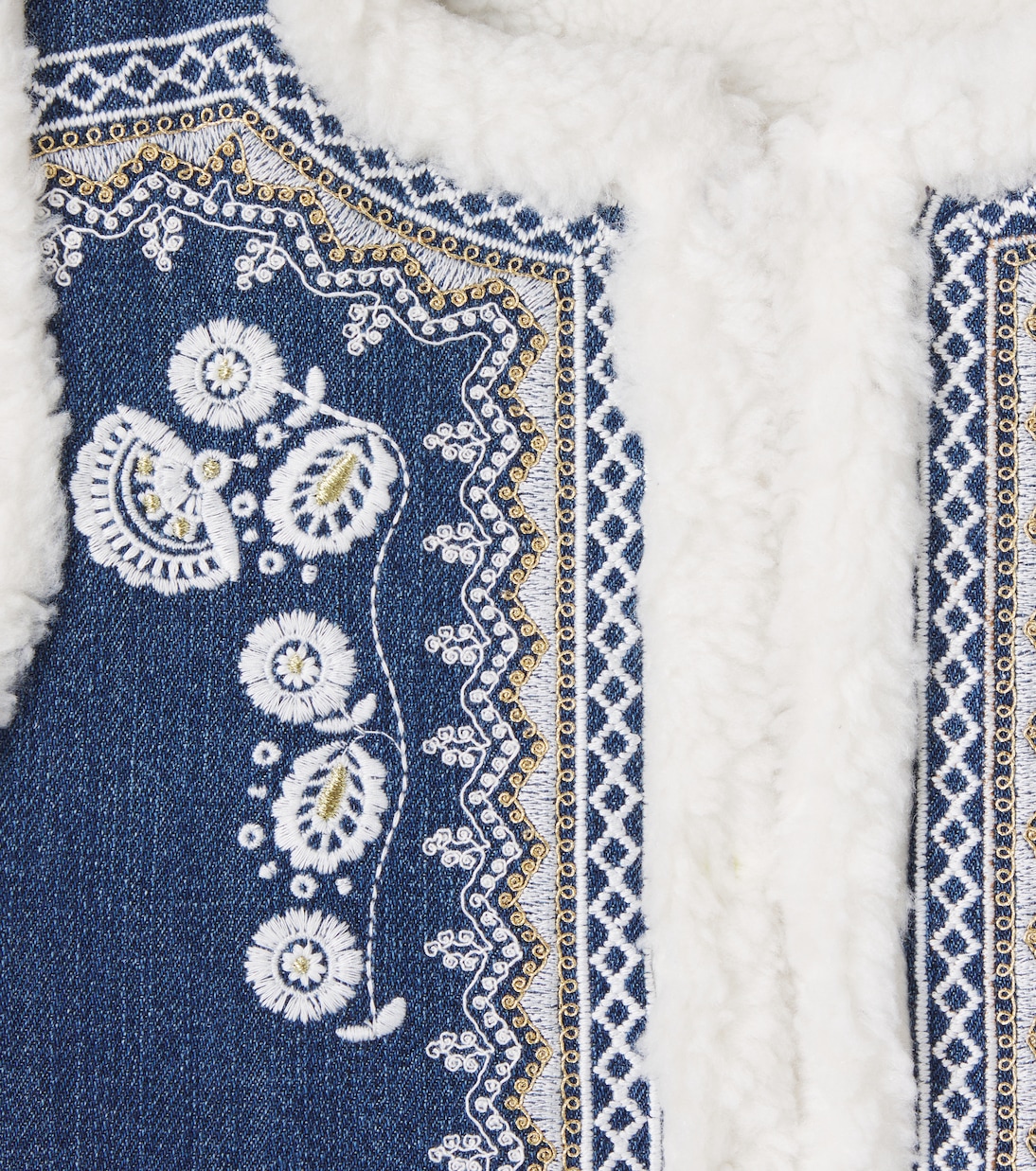 Librana embroidered denim vest | Louise Misha