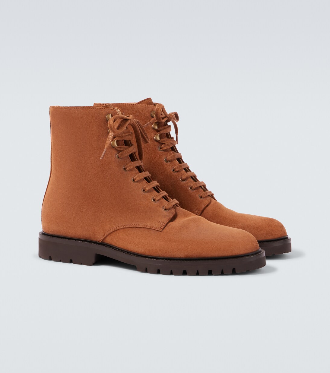 Schnürstiefel aus Veloursleder | Brunello Cucinelli