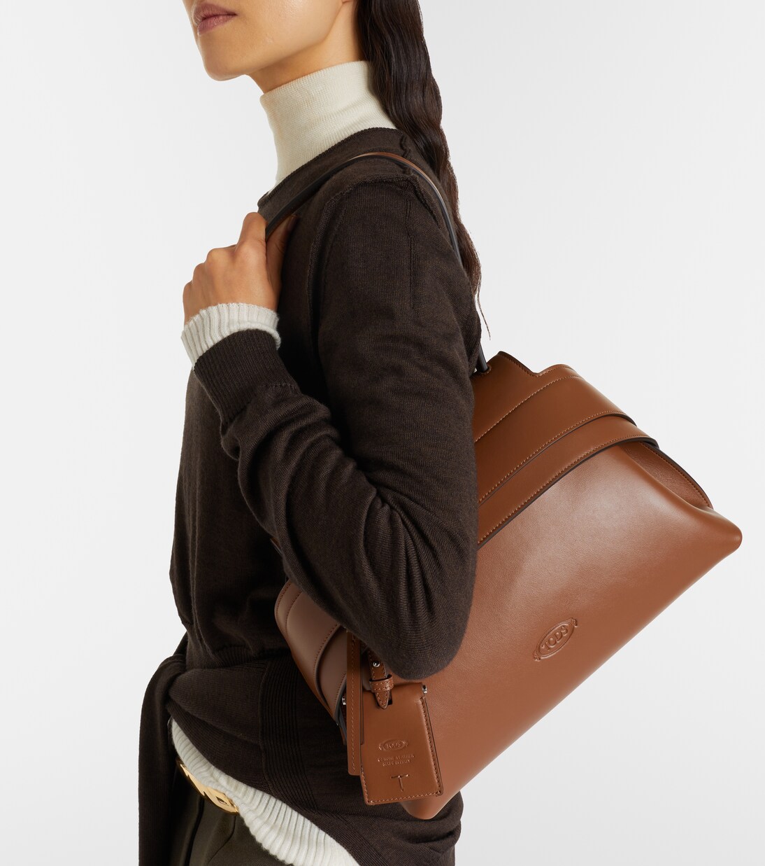 Wave Medium leather shoulder bag | Tod's