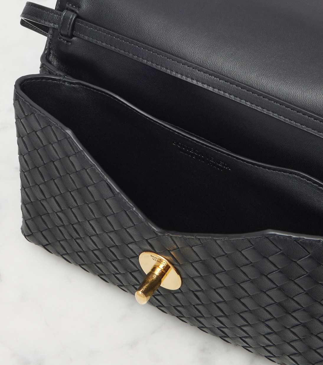 Knot Lock 인트레치아토 레더 토트 백 | Bottega Veneta