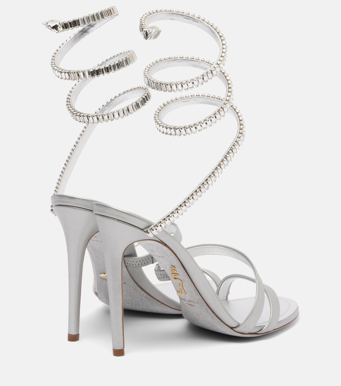 Sandales Cleo Spark 105 en cuir métallisé  | Rene Caovilla