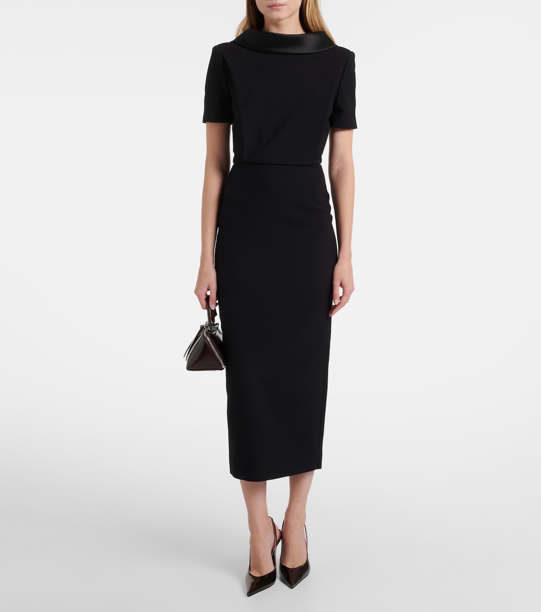 Anok 105 mirrored leather slingback pumps | Amina Muaddi