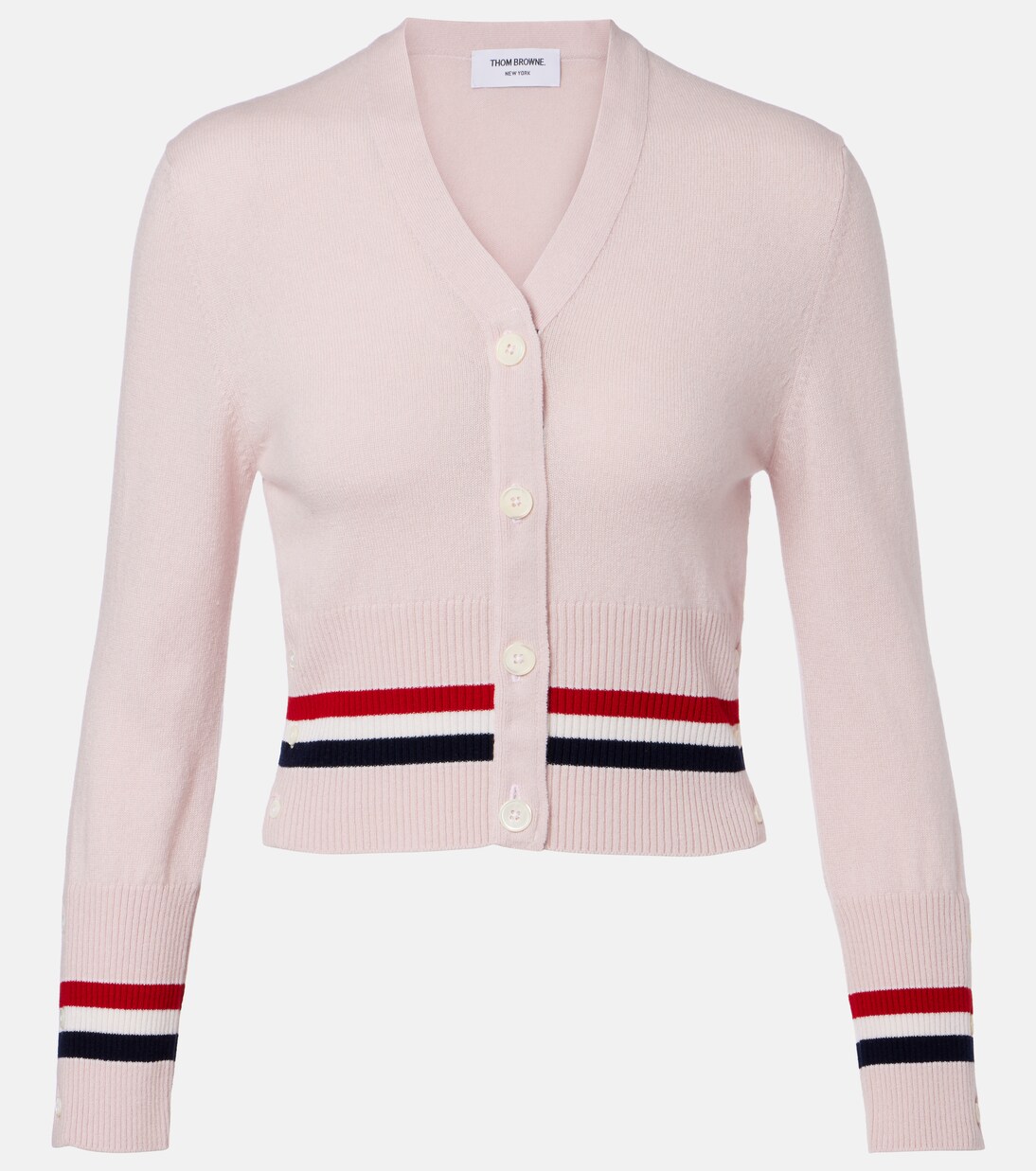 Cropped cashmere cardigan | Thom Browne