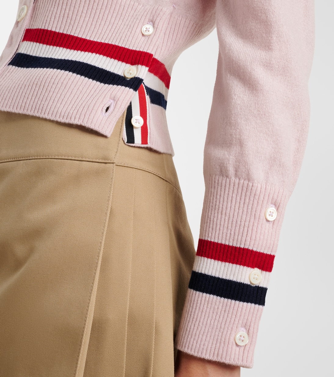 Cropped cashmere cardigan | Thom Browne