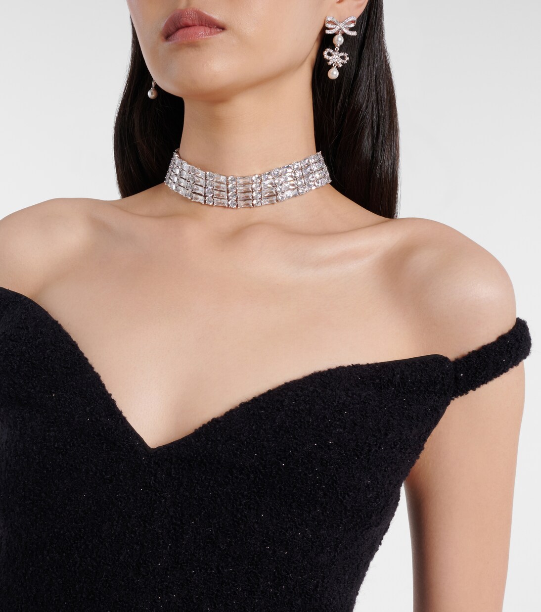 Vestido midi de punto bouclé | Self-Portrait