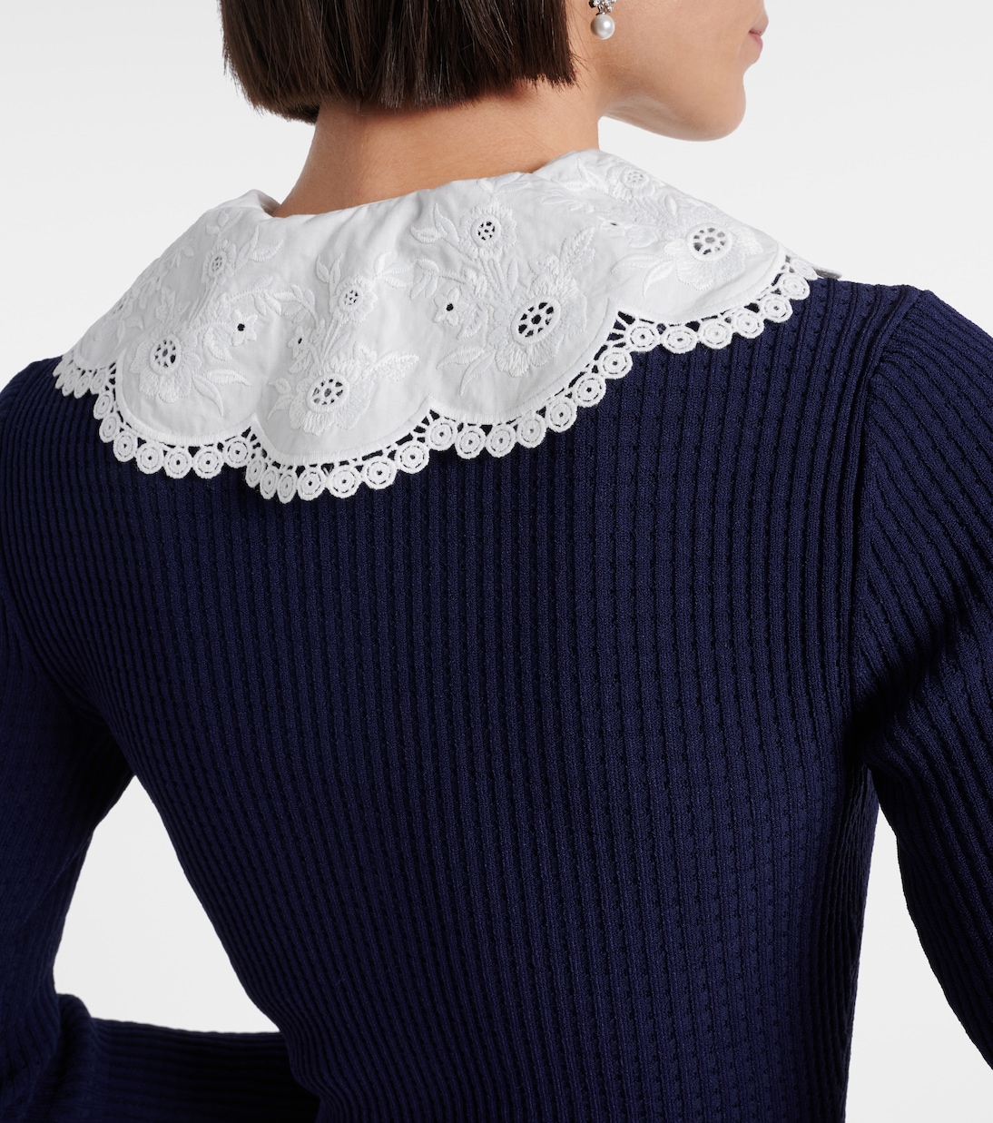 فستان قصير بحبكة الوافل | Self-Portrait