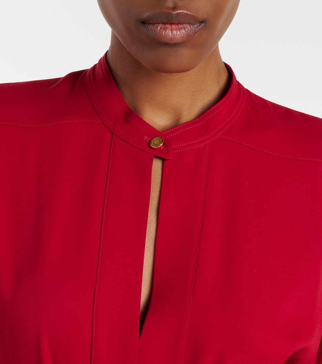 Robe midi Haileen en crêpe cady de soie et laine | Loro Piana