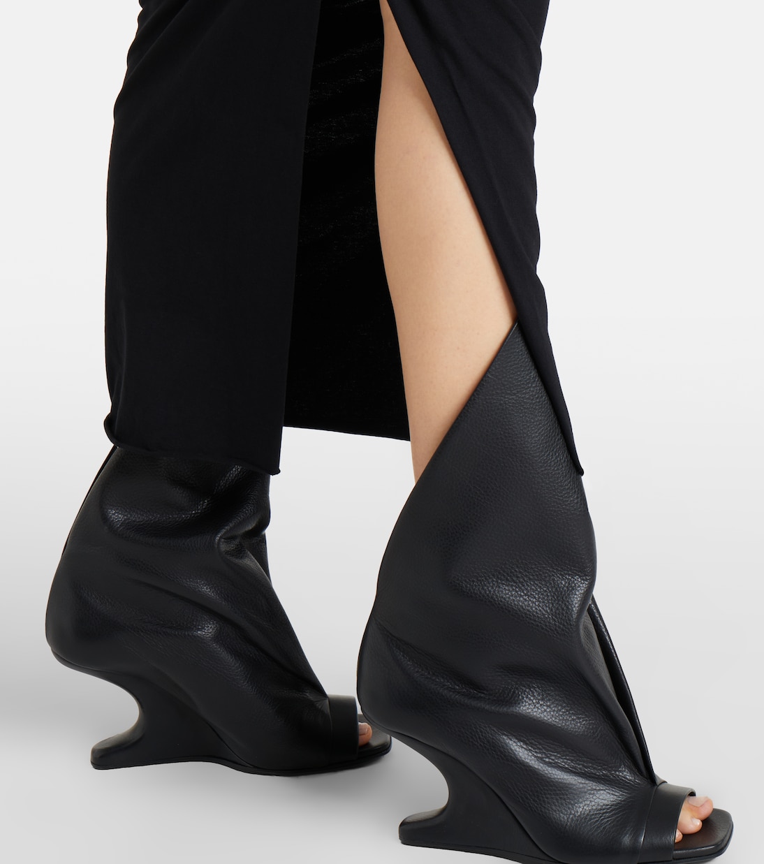 Falda midi Edfu de jersey de algodón | Rick Owens