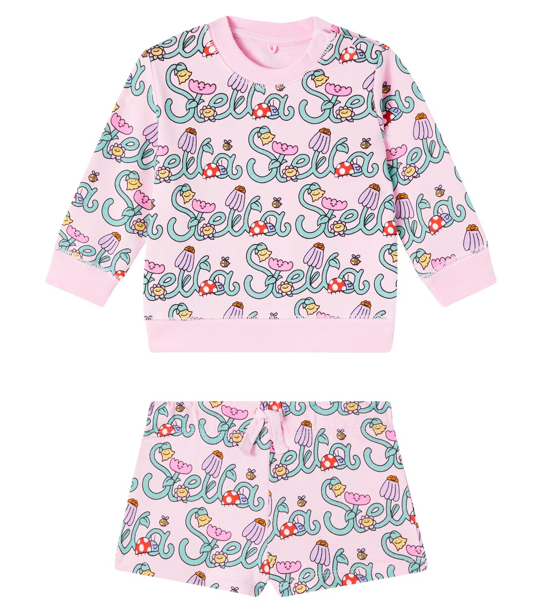 Baby Set Stella Vine aus Sweatshirt und Shorts | Stella McCartney Kids