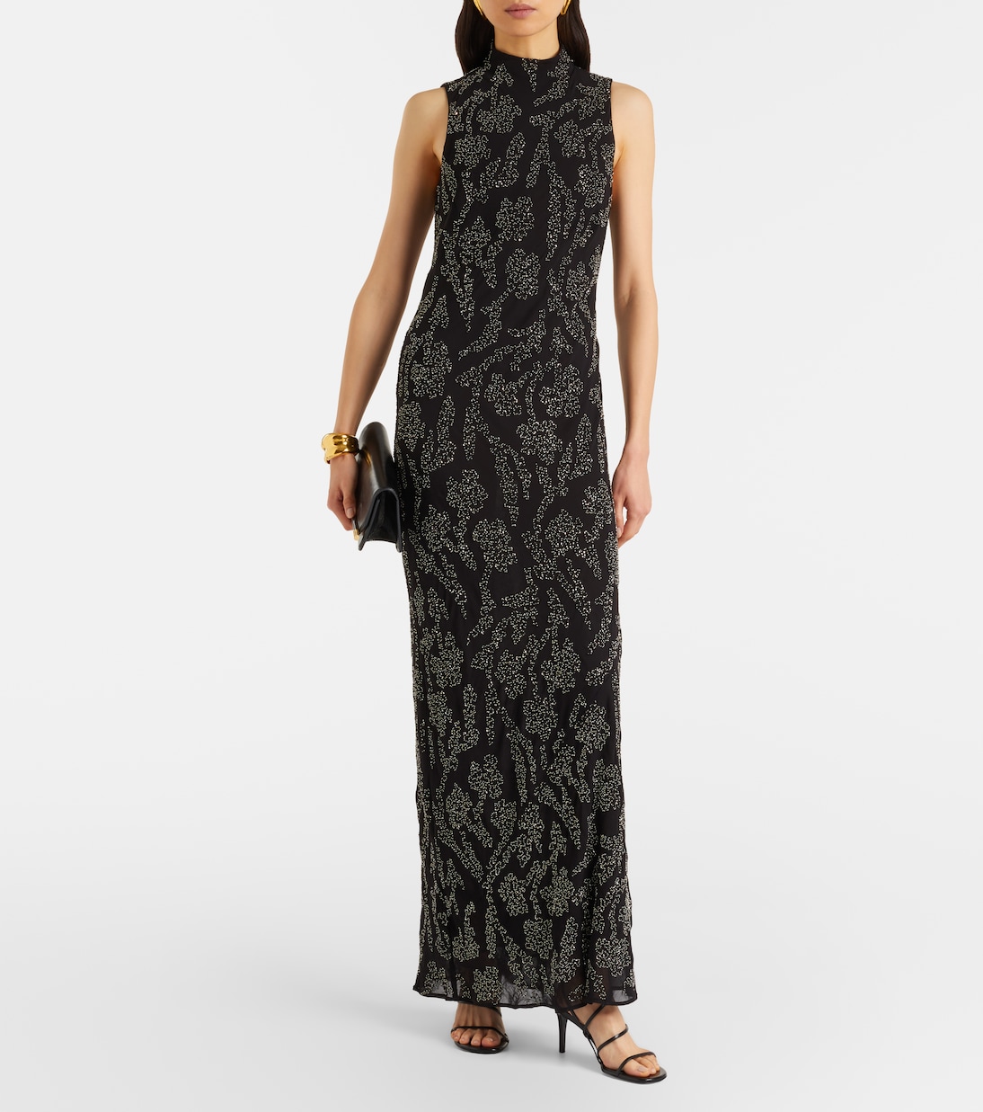 Sylven beaded georgette maxi dress | Veronica Beard