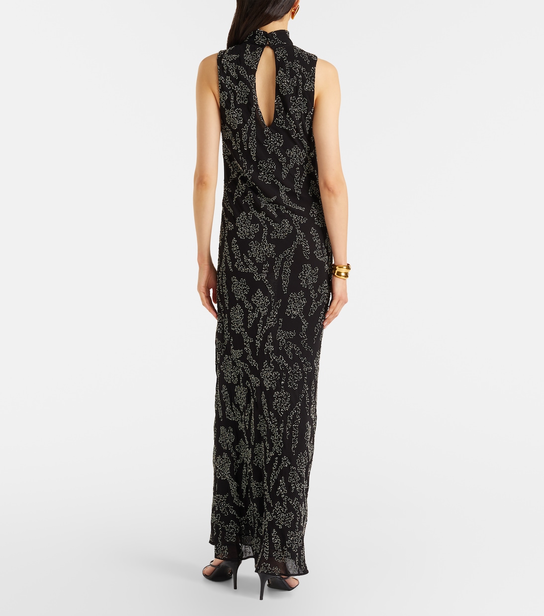 Sylven beaded georgette maxi dress | Veronica Beard