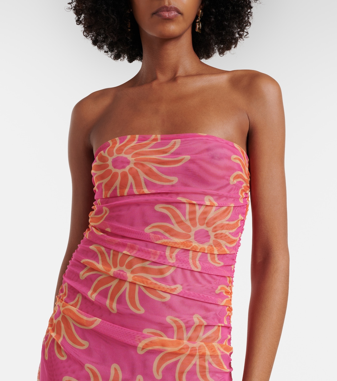 Daphne printed mesh midi dress | Cala de la Cruz