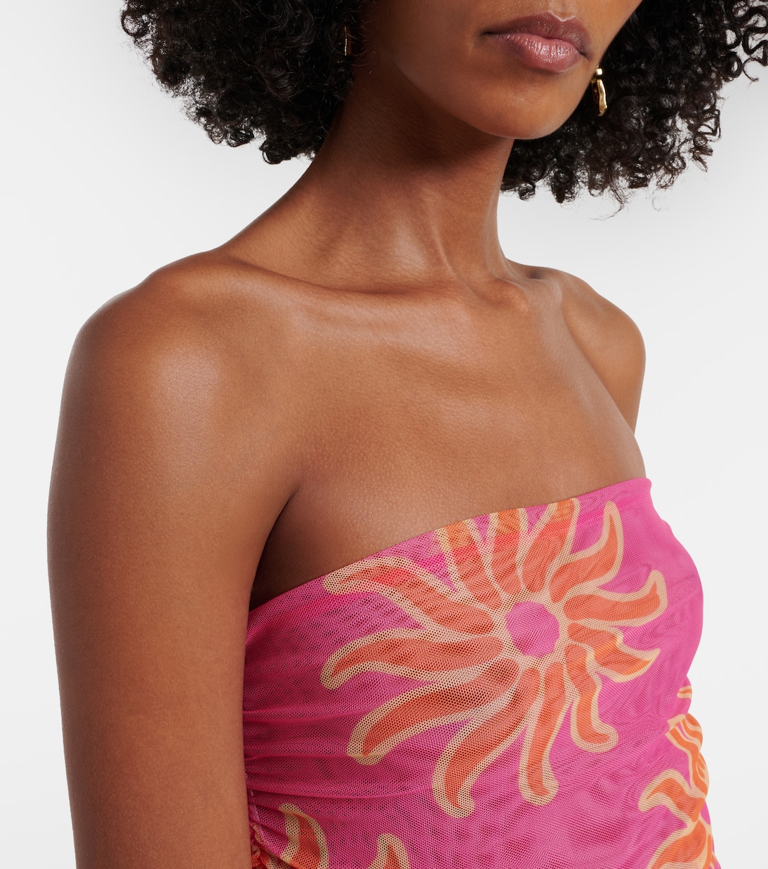 Daphne printed mesh midi dress | Cala de la Cruz