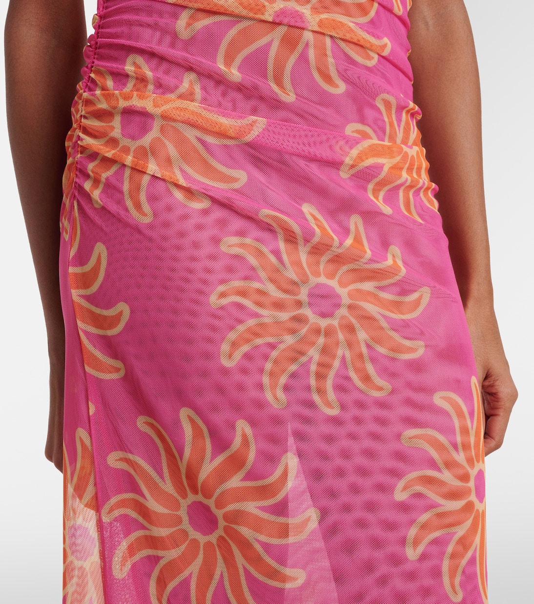 Daphne printed mesh midi dress | Cala de la Cruz