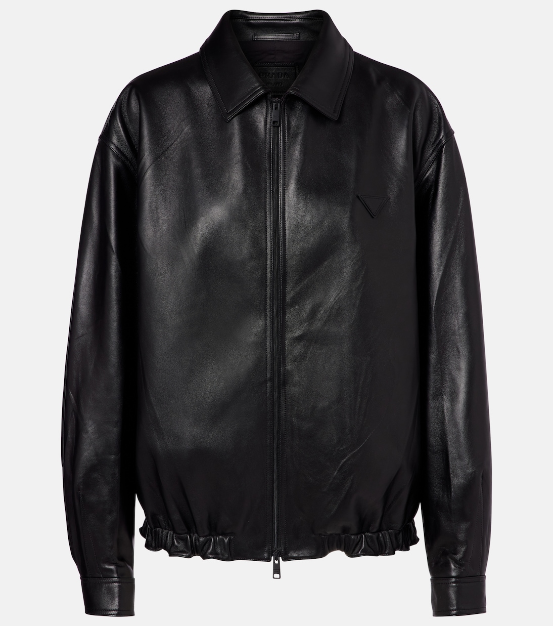 Leather blouson jacket | Prada