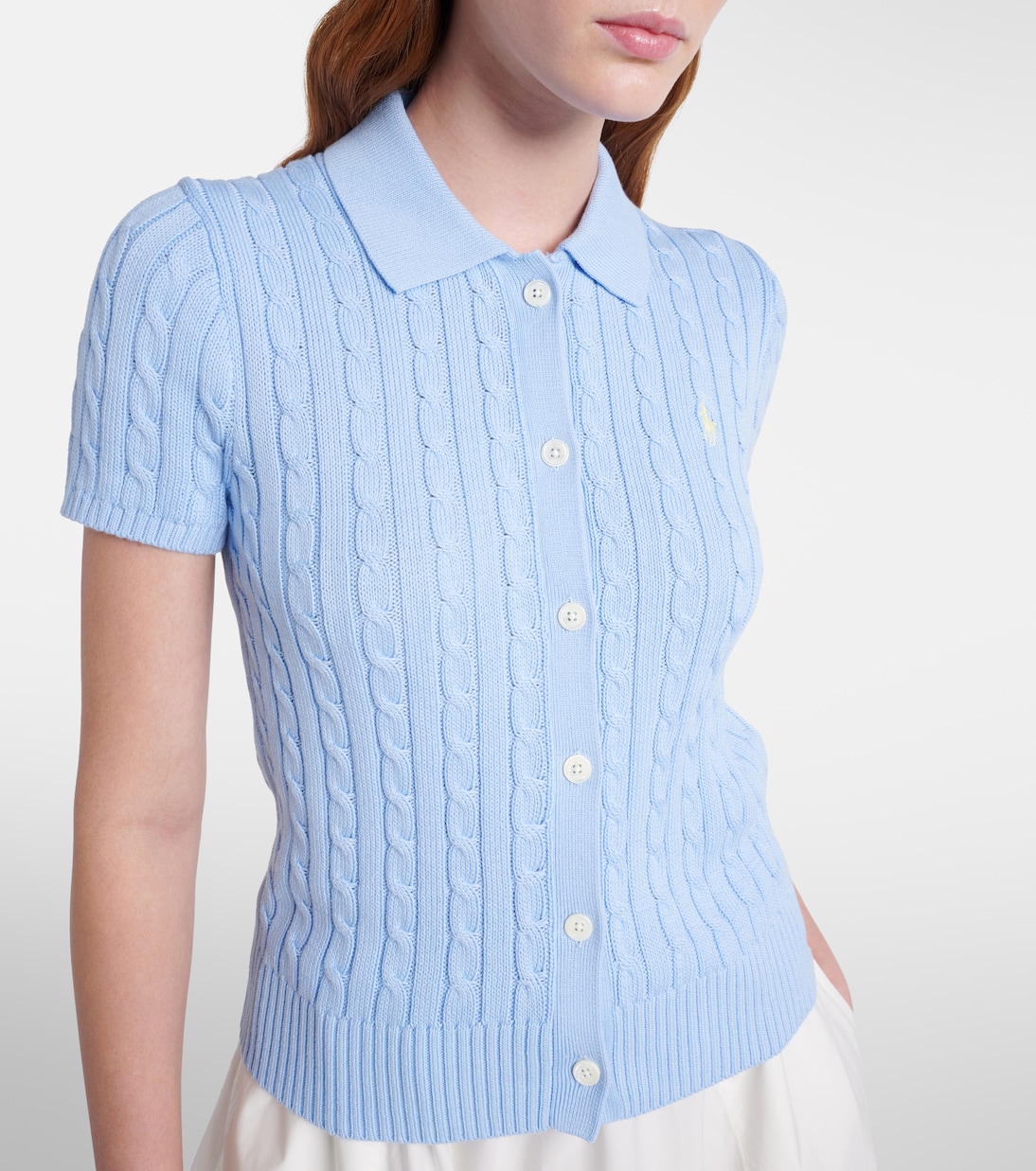 Cable-knit cotton cardigan | Polo Ralph Lauren