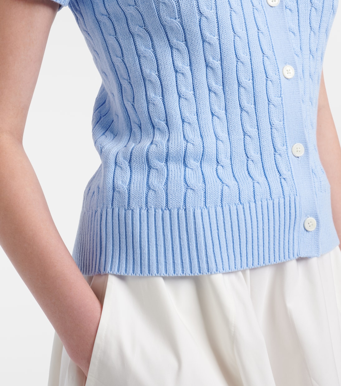 Cable-knit cotton cardigan | Polo Ralph Lauren