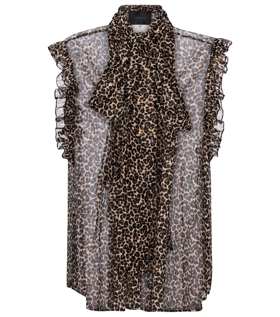 Justina leopard-print chiffon top | Costarellos