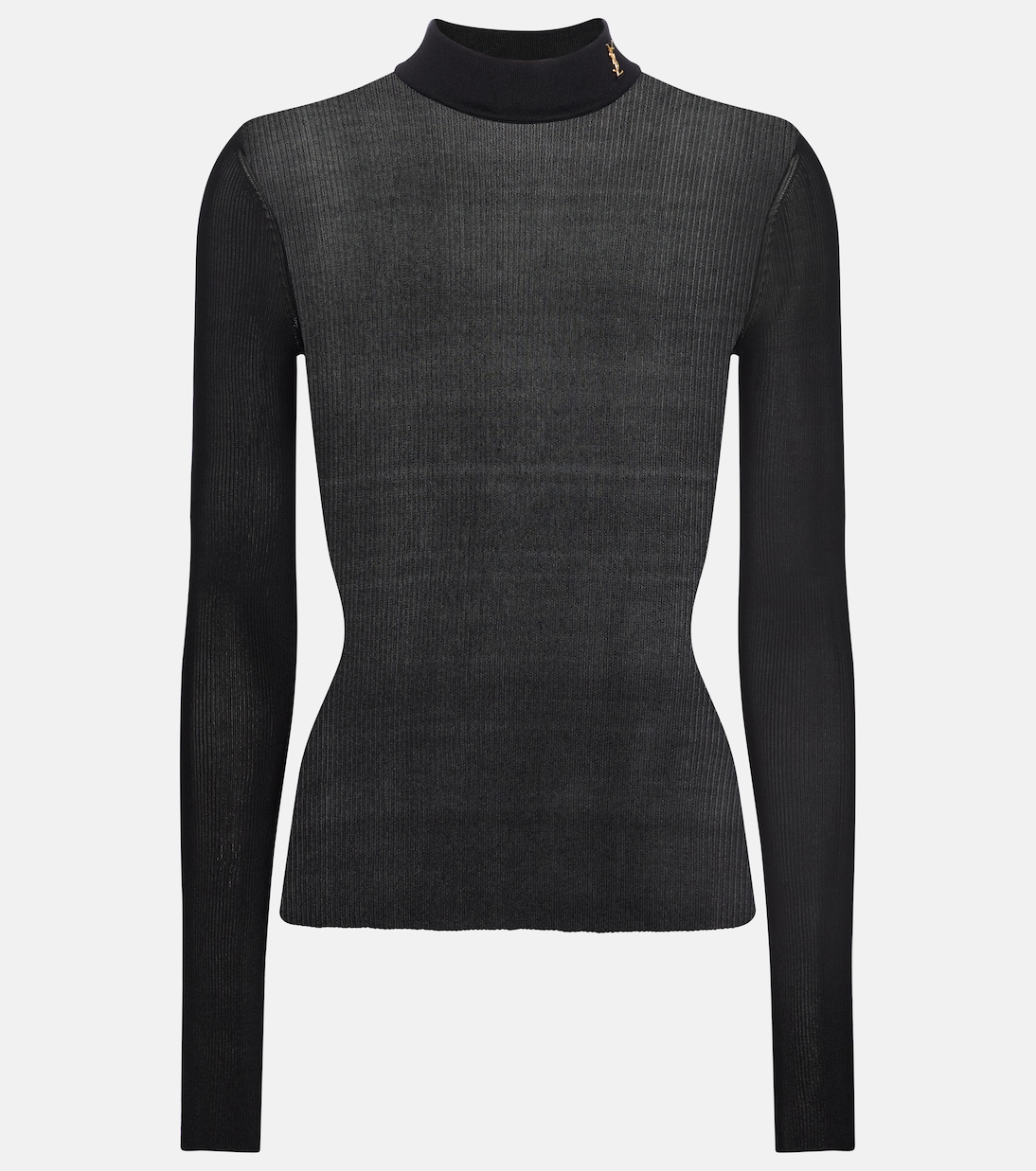Top de seda con cuello alto | Saint Laurent