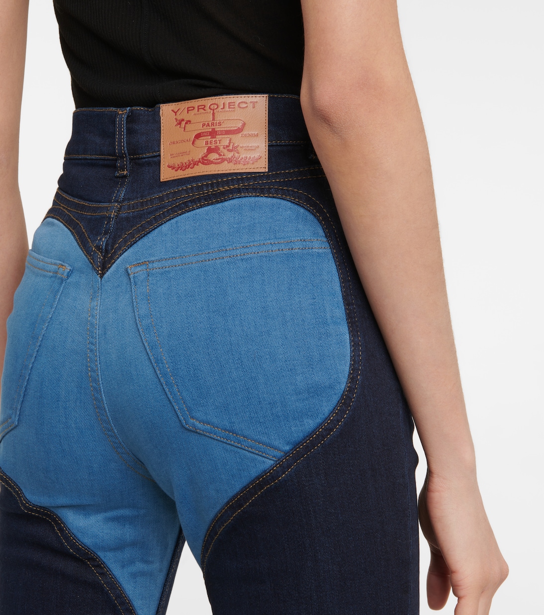Paneled high-rise skinny jeans | Y/Project