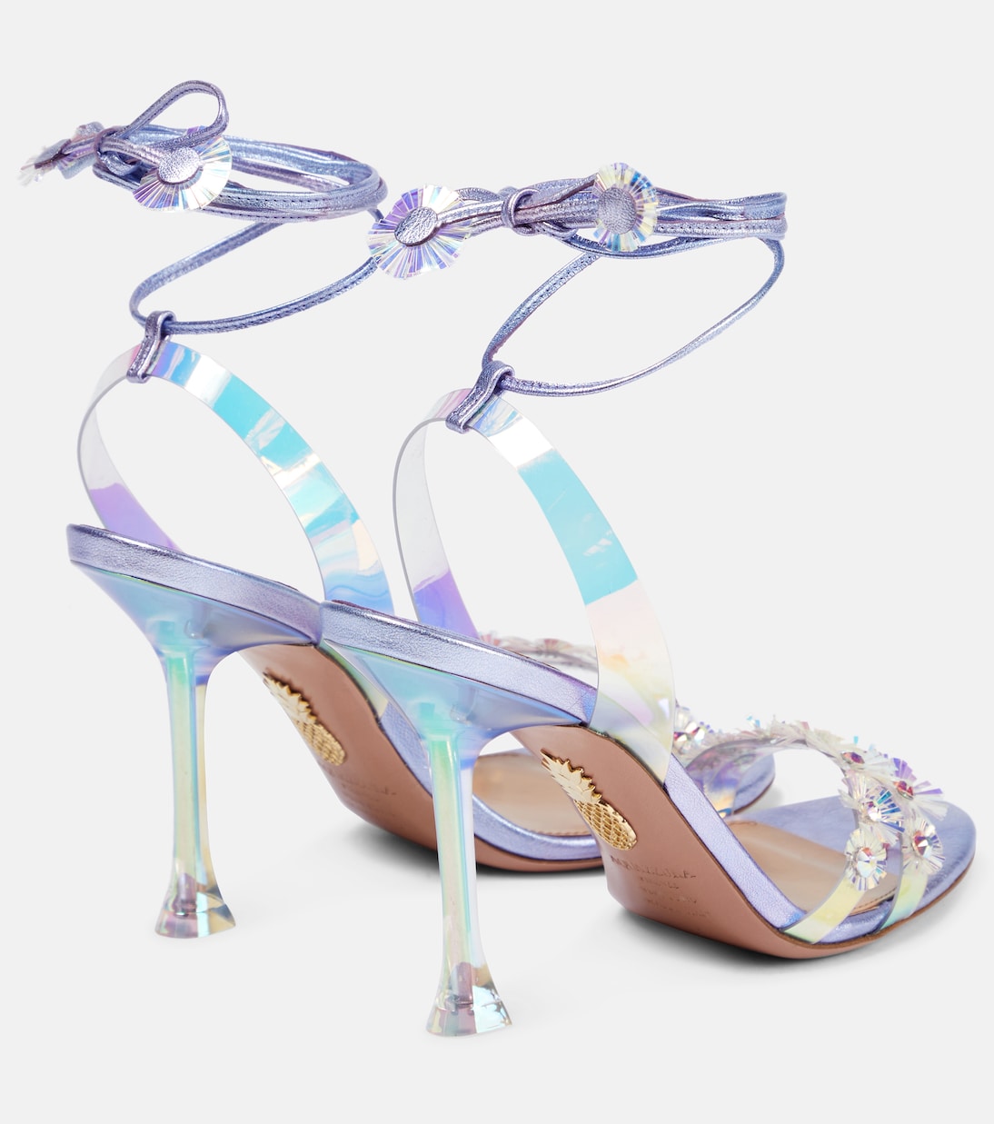 Meteorite embellished PVC sandals | Aquazzura