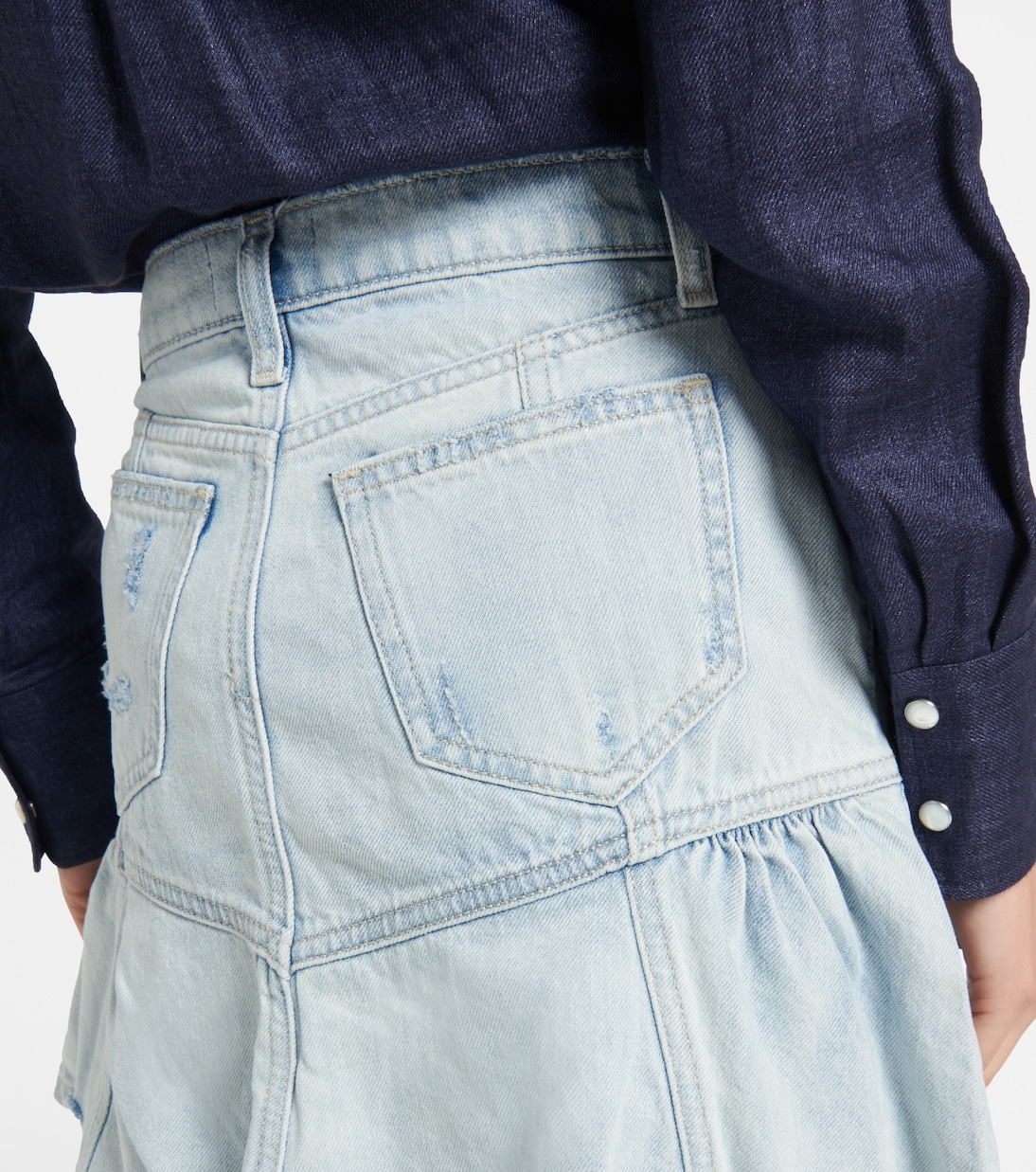 x Cara Delevingne peplum miniskirt | 7 For All Mankind