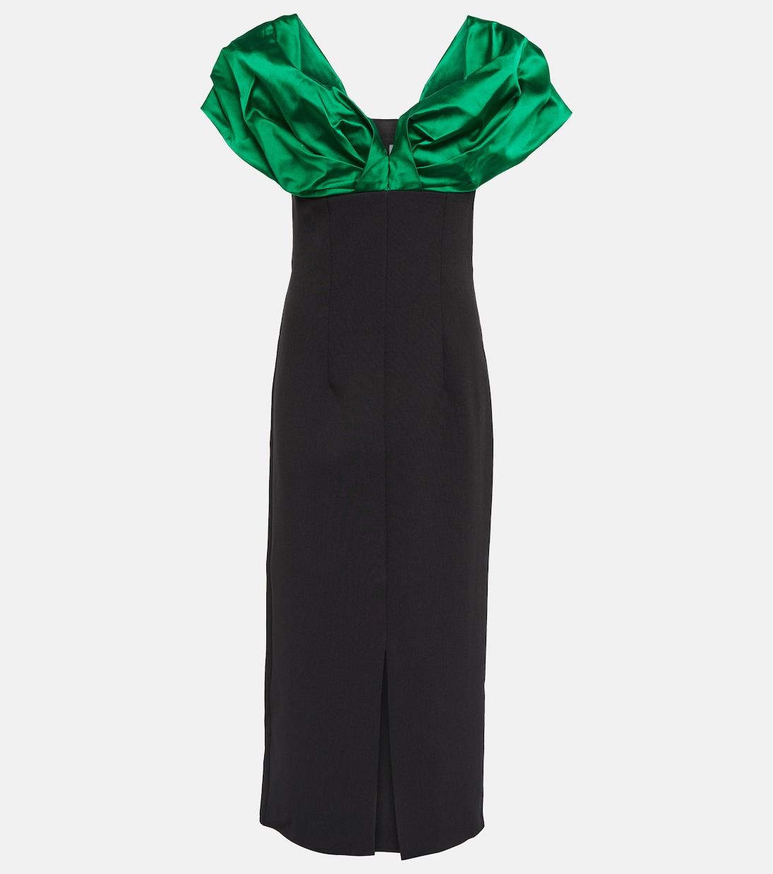 Diane satin-trimmed midi dress | Safiyaa